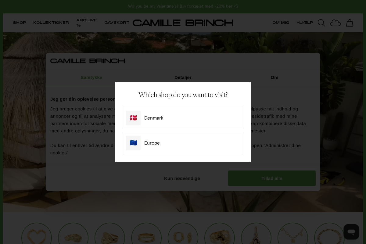 Camille Brinch Jewellery homepage screenshot