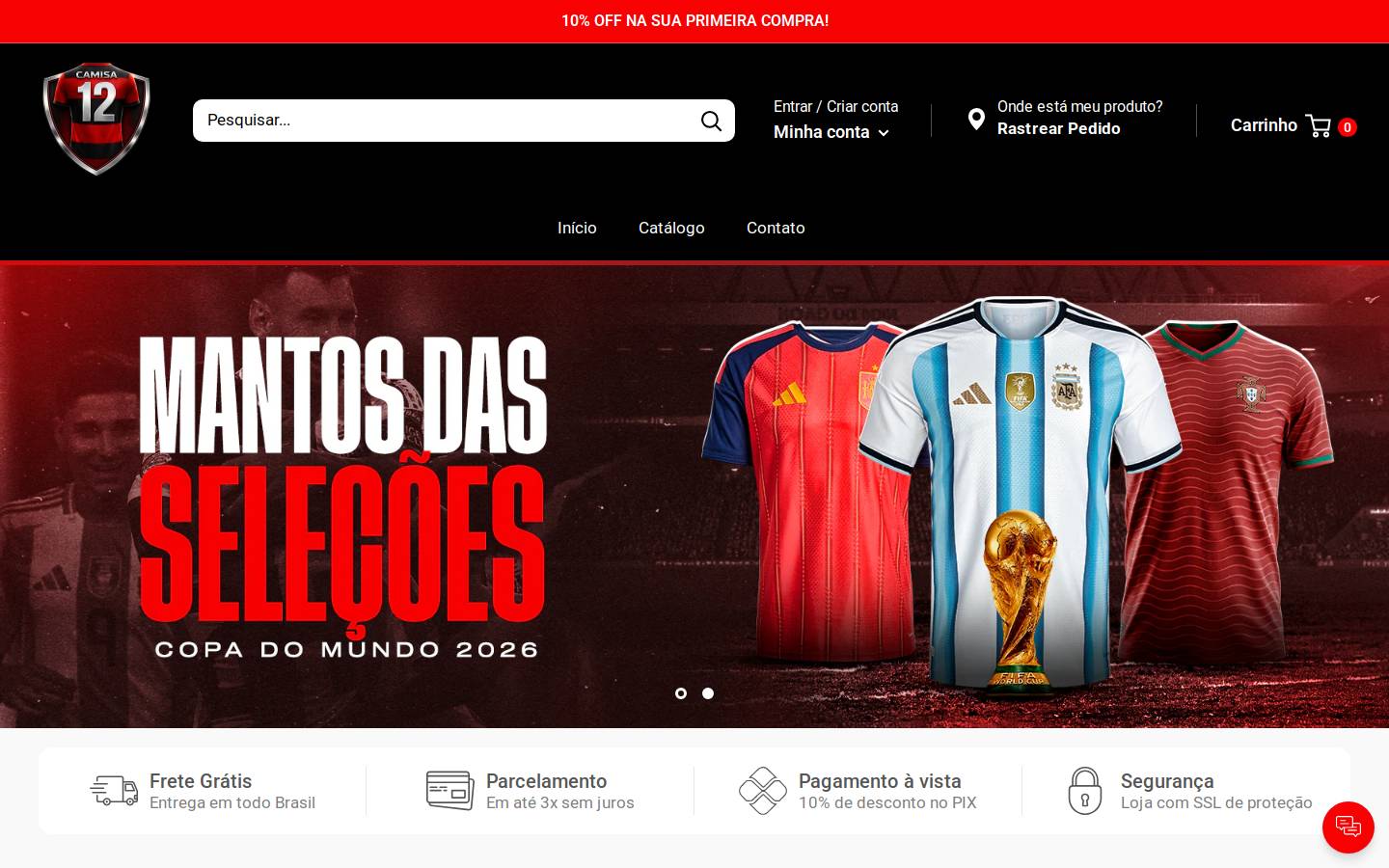 camisa12.online homepage screenshot