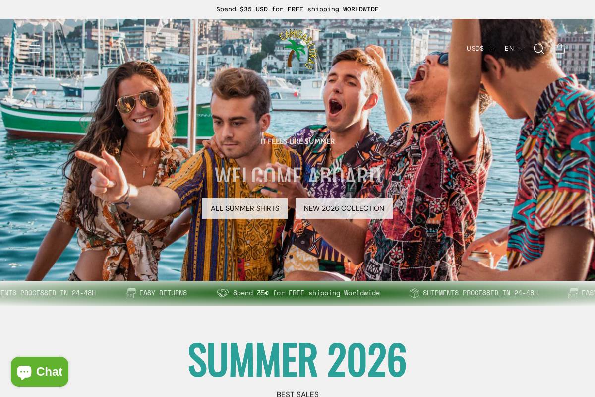 Camisas Lokas ® homepage screenshot