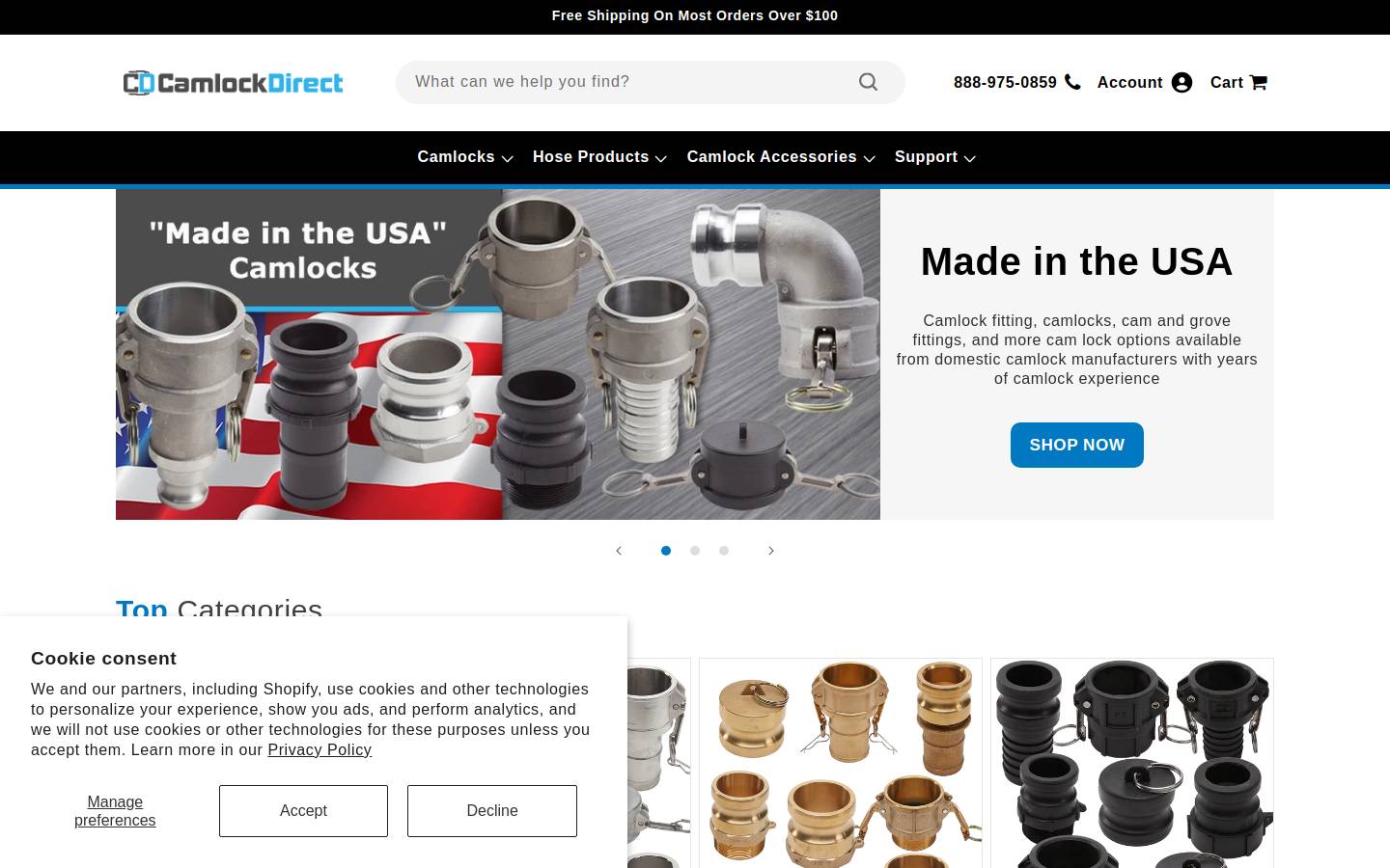 camlockdirect.com homepage screenshot