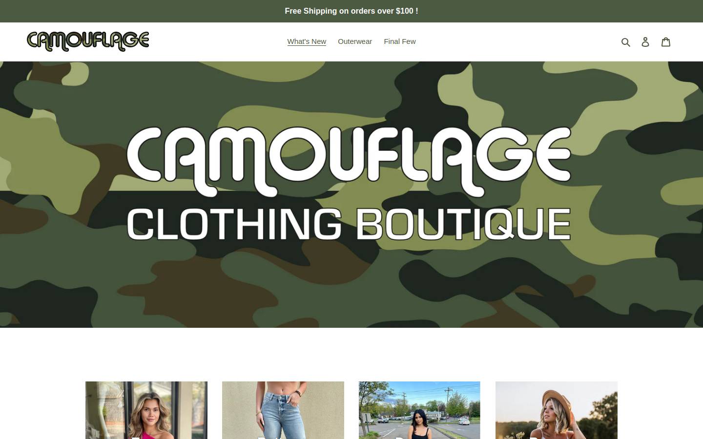camoinmycloset.com homepage screenshot