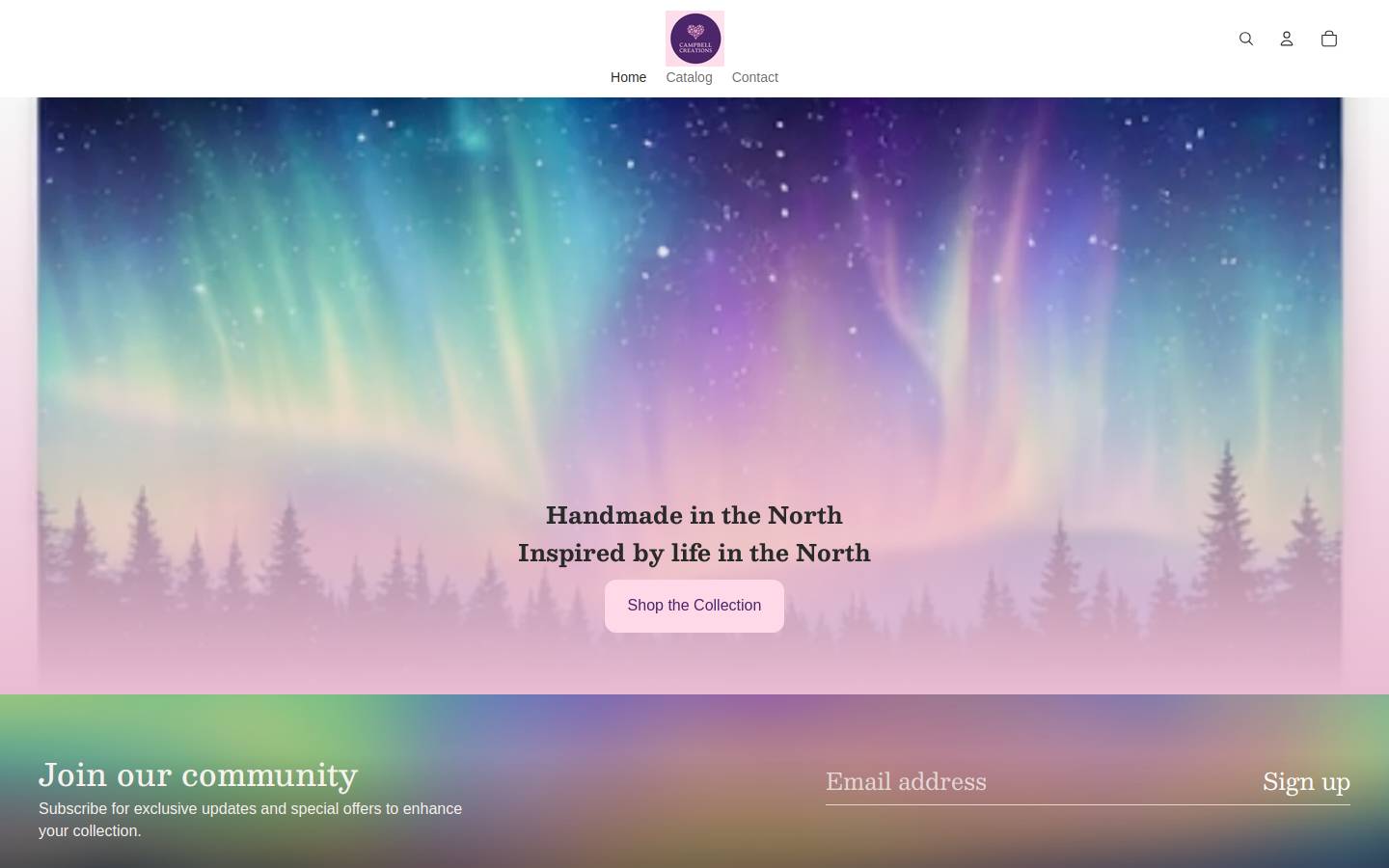campbellcreations.ca homepage screenshot