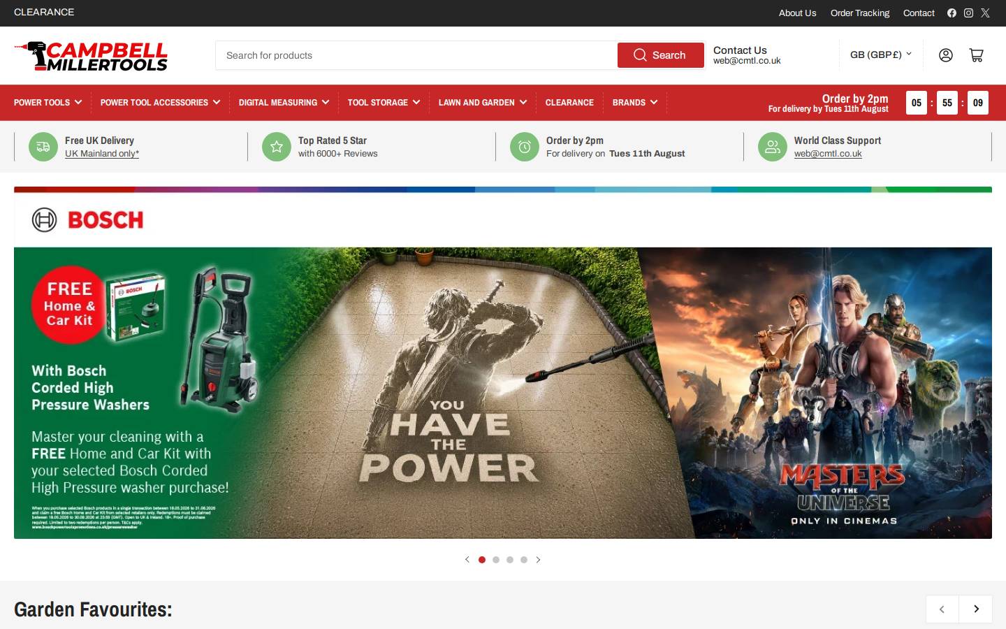 Campbell Miller Tools homepage screenshot
