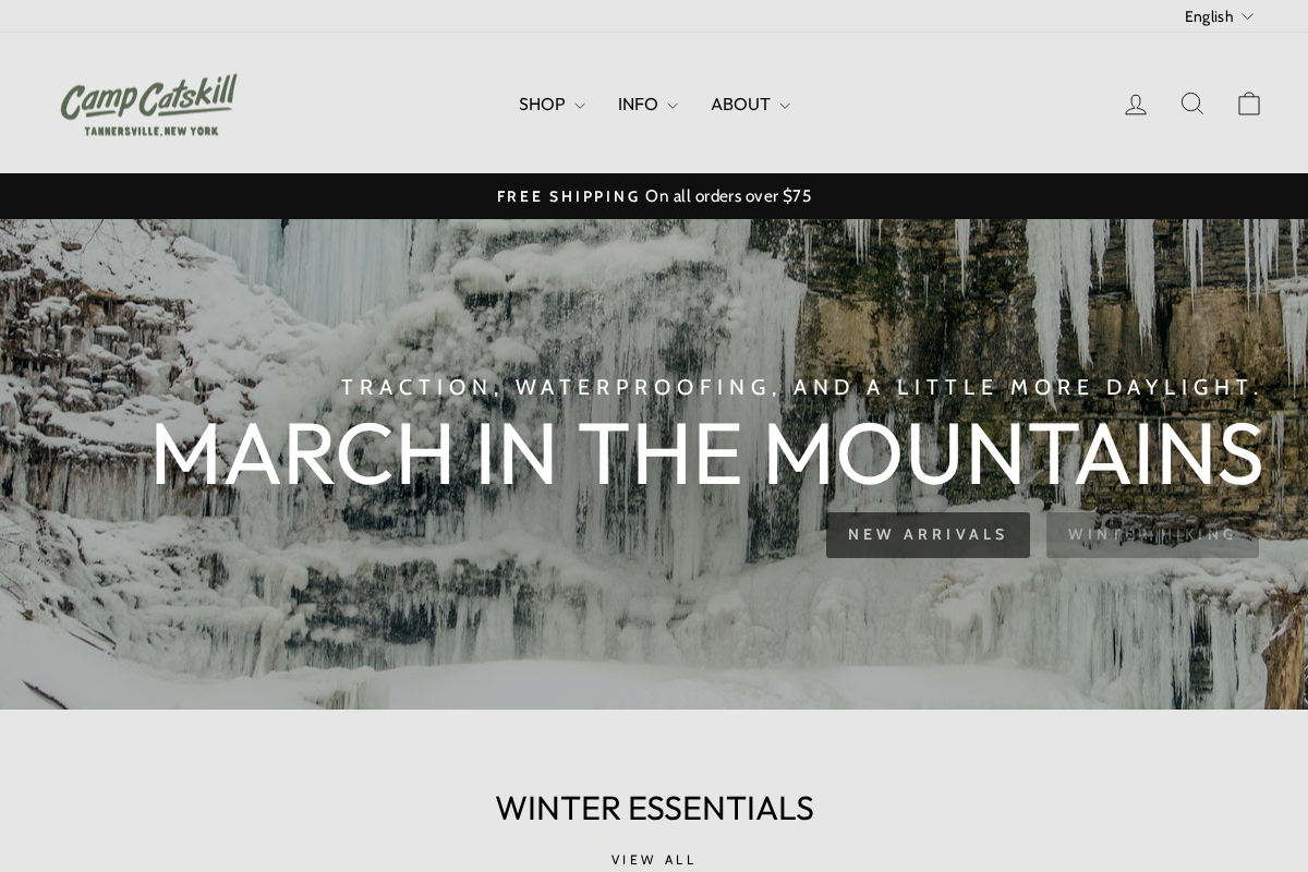 campcatskill.co homepage screenshot