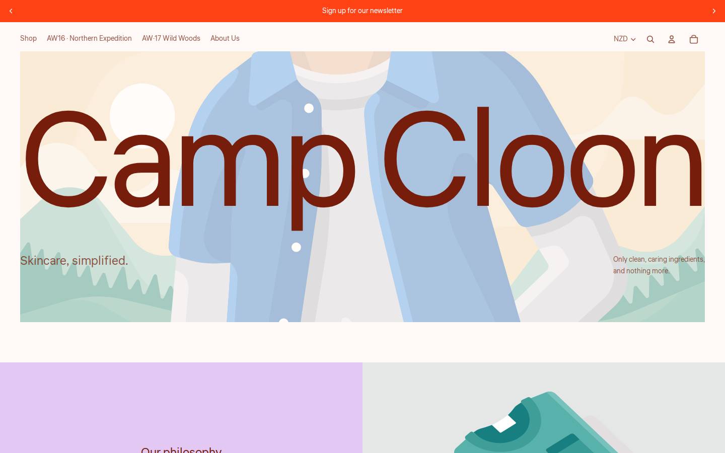 campcloon.com homepage screenshot