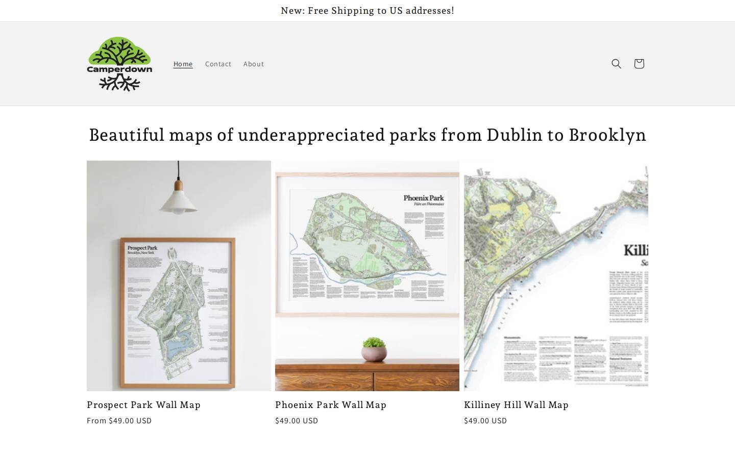 camperdown.co homepage screenshot