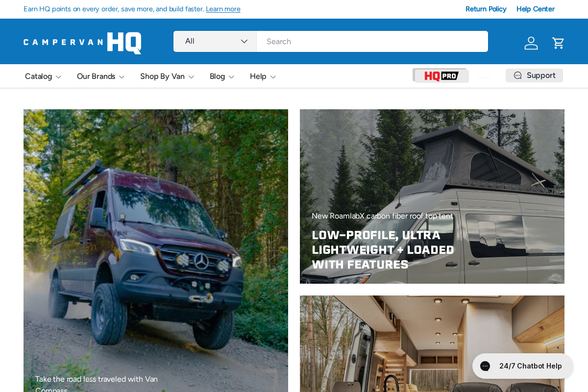 Campervan HQ homepage screenshot