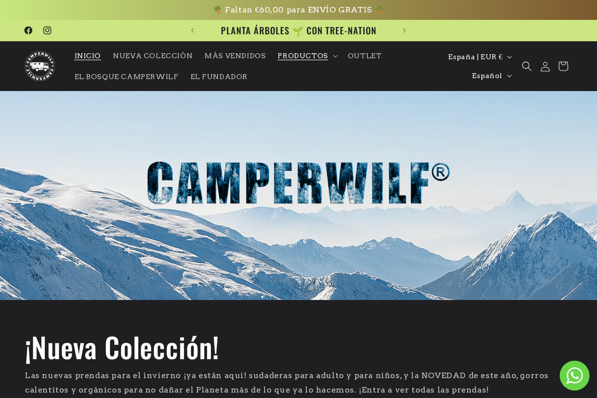 CAMPERWILF® STORE homepage screenshot