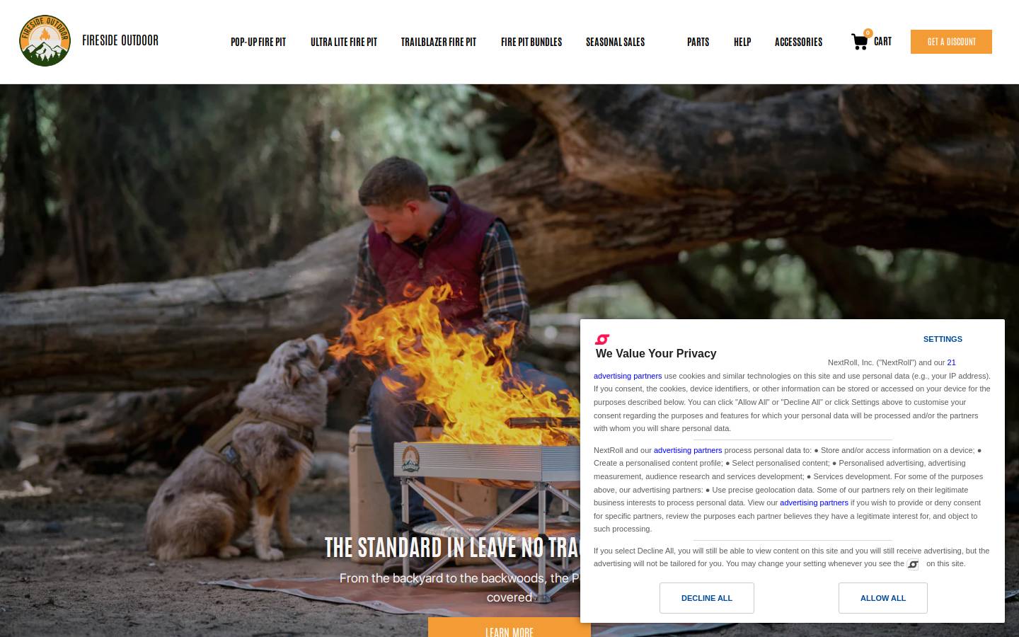 campfiredefender.com homepage screenshot
