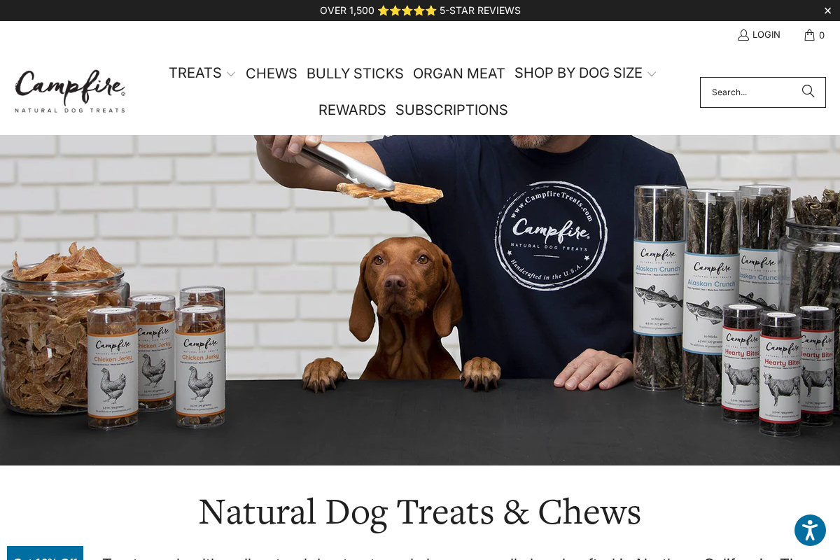 Campfire Treats homepage screenshot