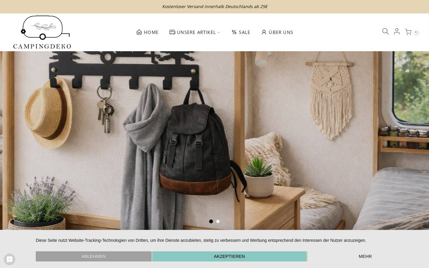 camping-deko.de homepage screenshot