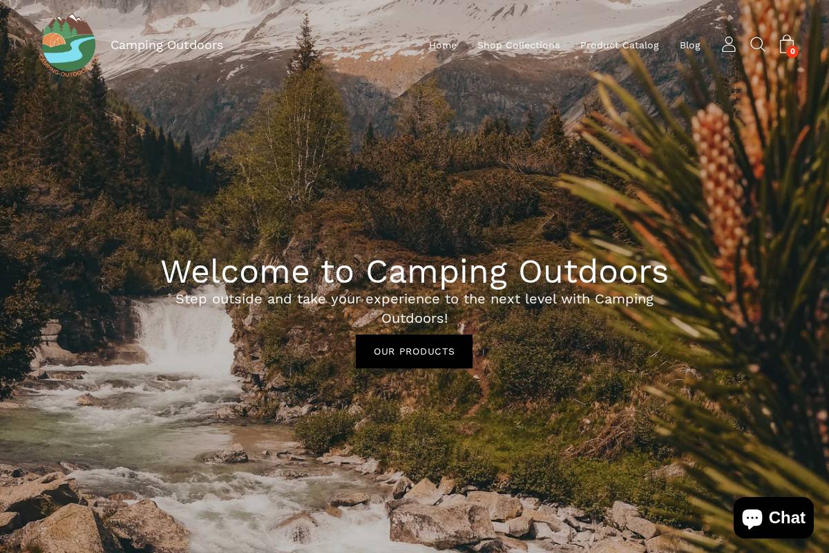 camping-outdoors.com homepage screenshot