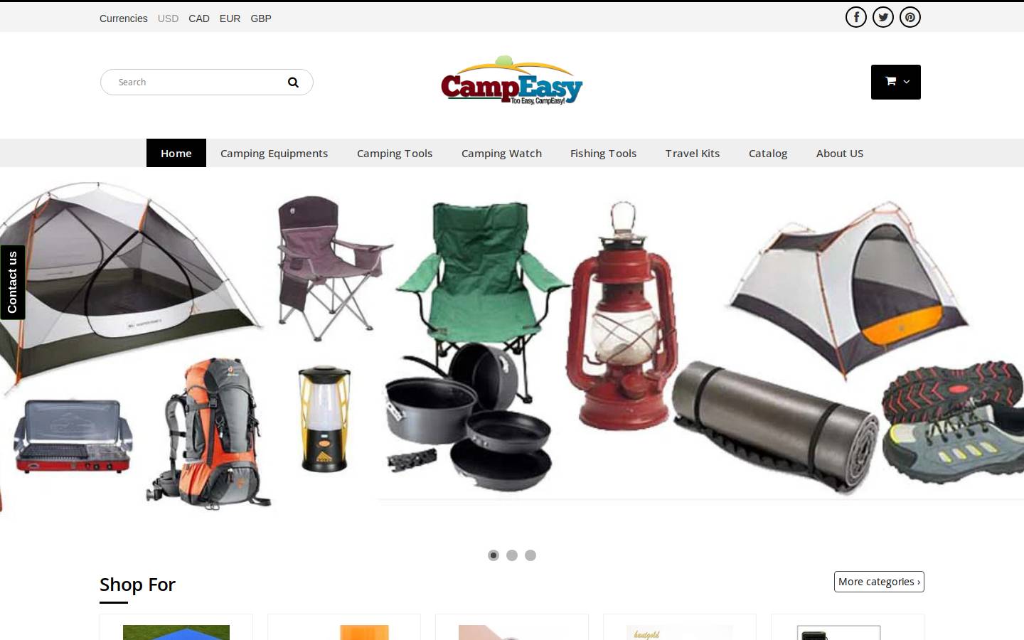 campingkenora.com homepage screenshot