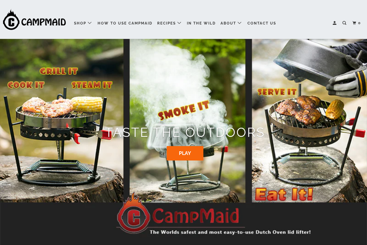 CampMaid homepage screenshot