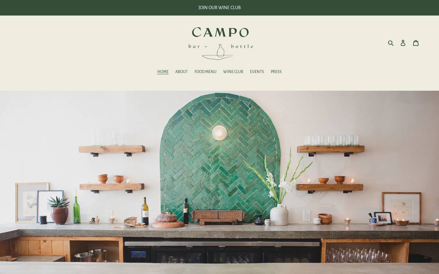 campobar.com homepage screenshot