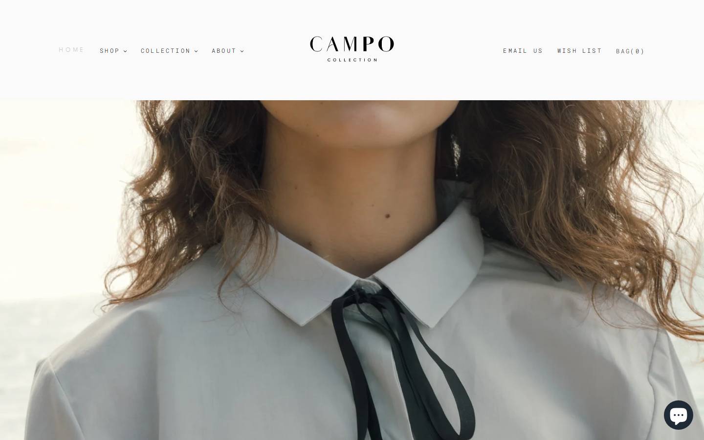 campocollection.com homepage screenshot