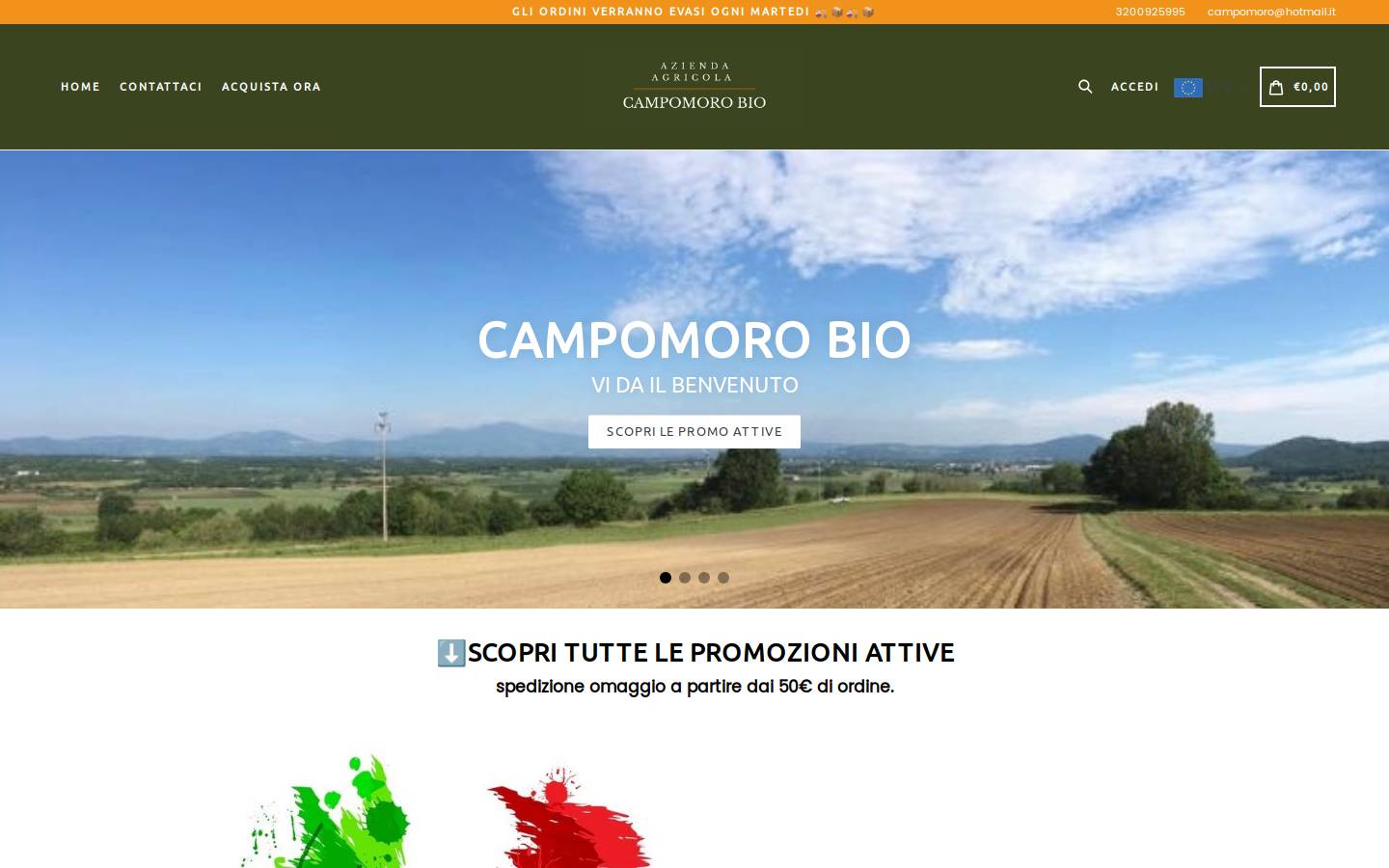 campomorobio.it homepage screenshot