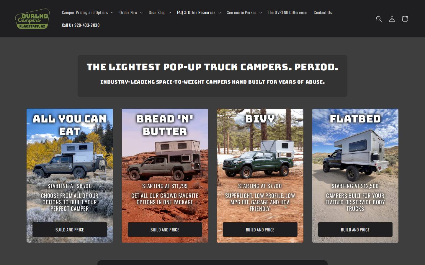 campovrlnd.com homepage screenshot