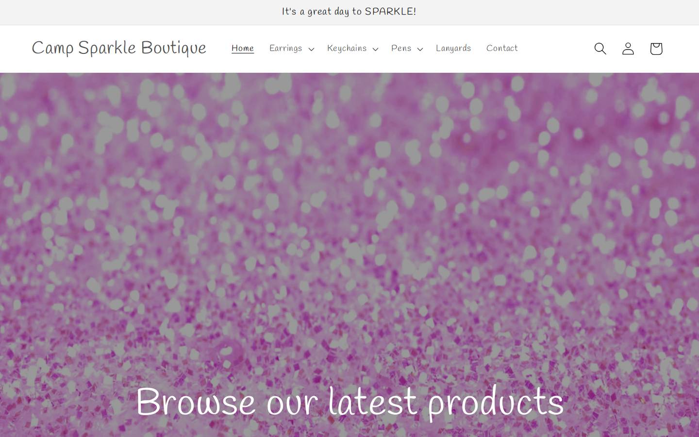 campsparkleboutique.com homepage screenshot