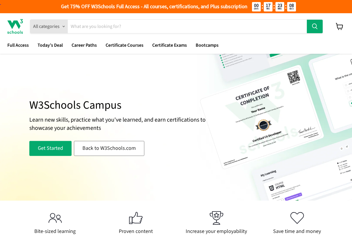 W3Schools.com homepage screenshot