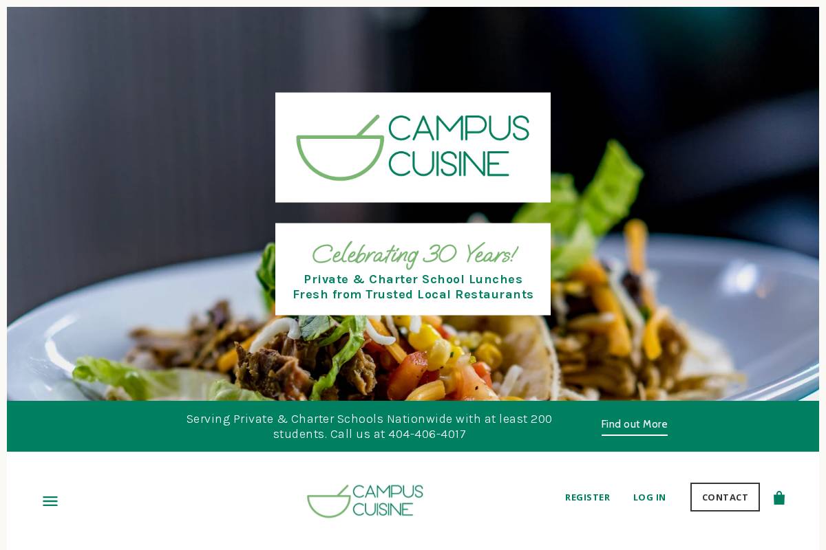 campuscuisine.net homepage screenshot