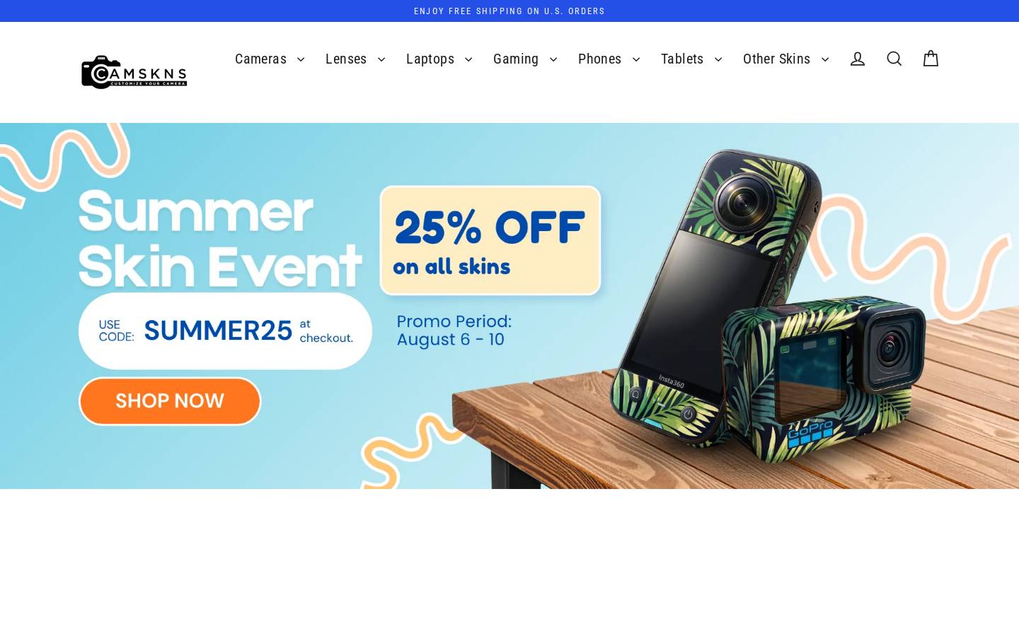 CAMSKNS homepage screenshot