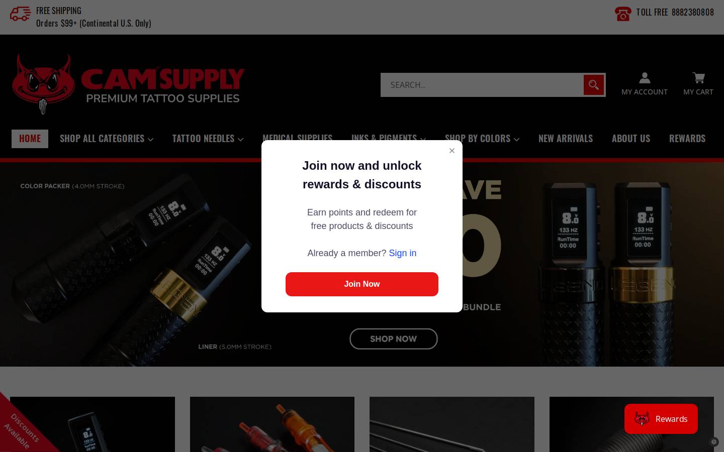 Camsupply homepage screenshot