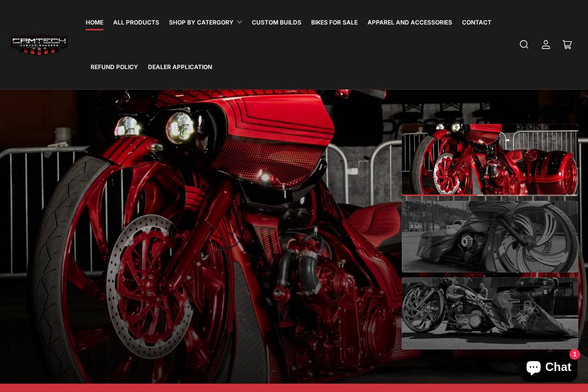 camtechcustom.com homepage screenshot