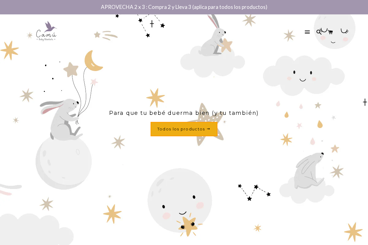 Camú homepage screenshot