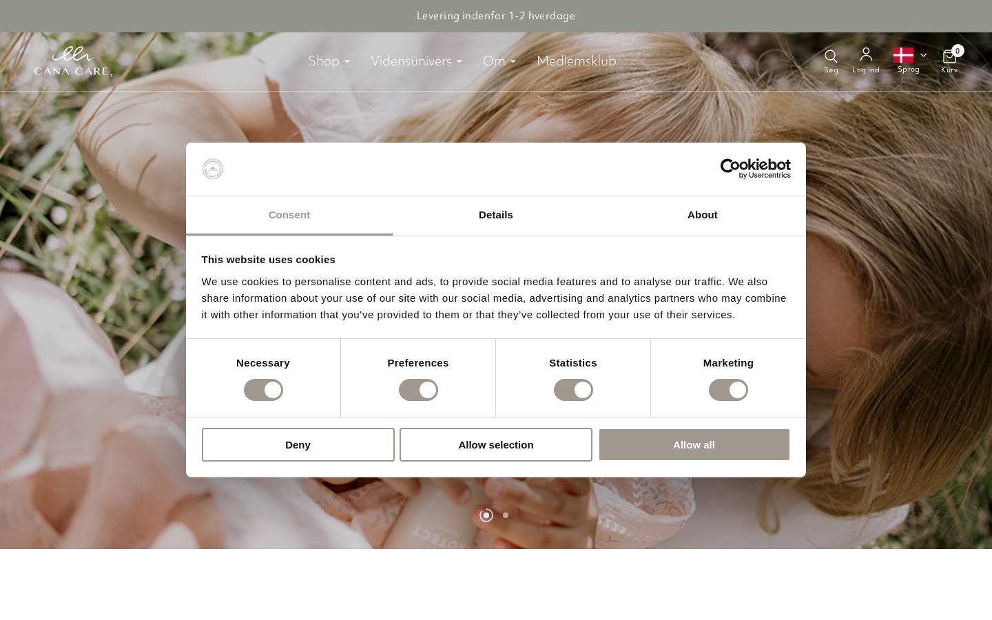 Cana Care homepage screenshot