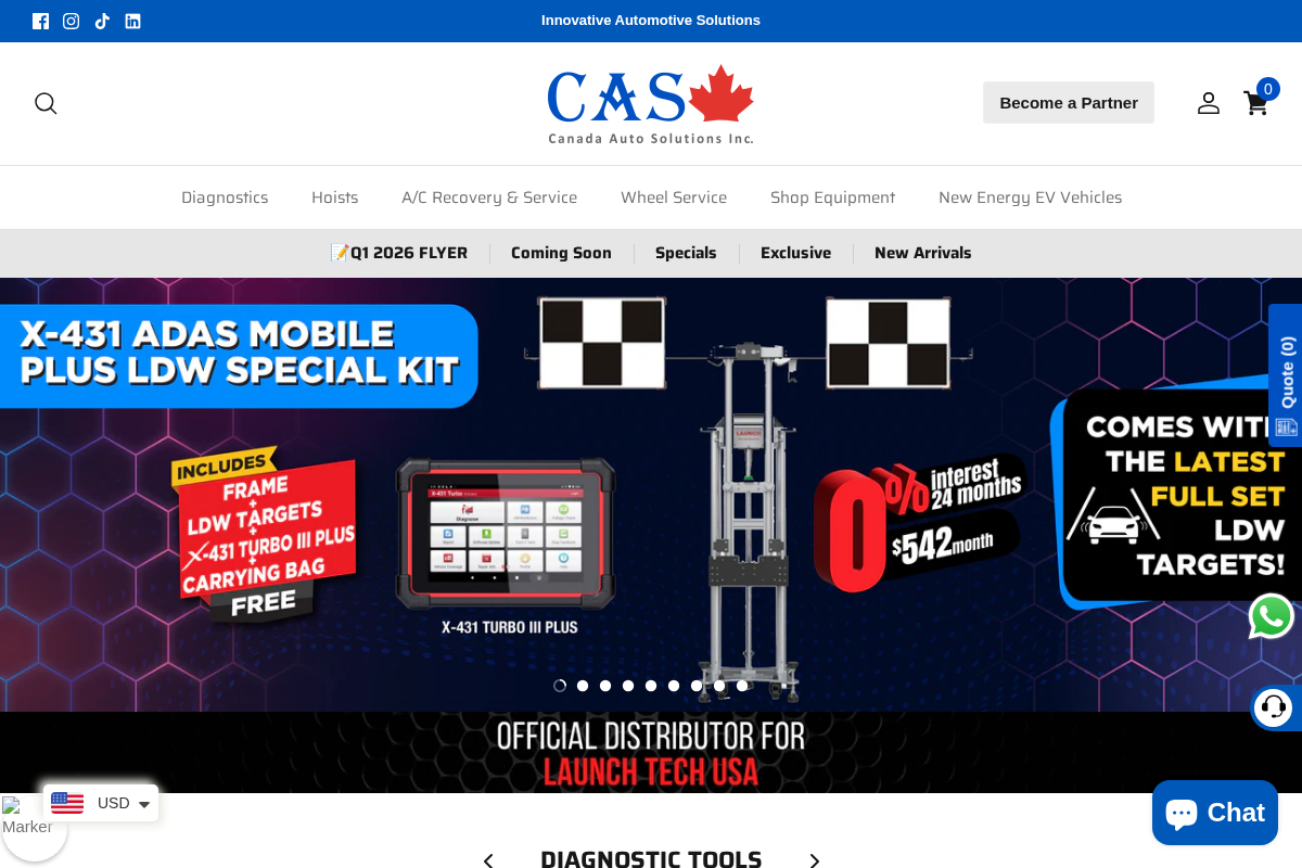 Canada Auto Solutions homepage screenshot