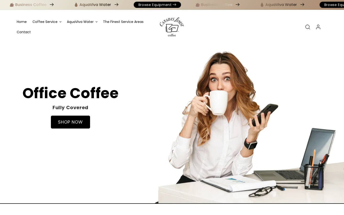 canadasfinestcoffee.com homepage screenshot