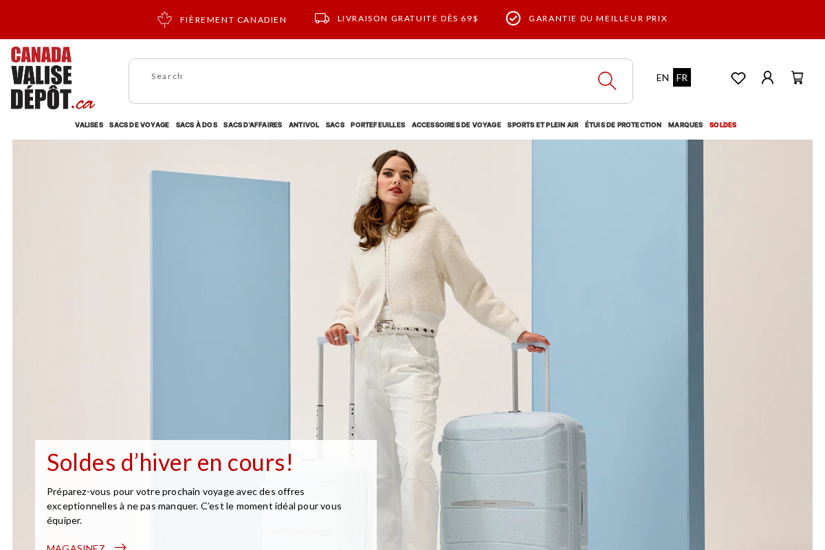 Canada Luggage Depot homepage screenshot
