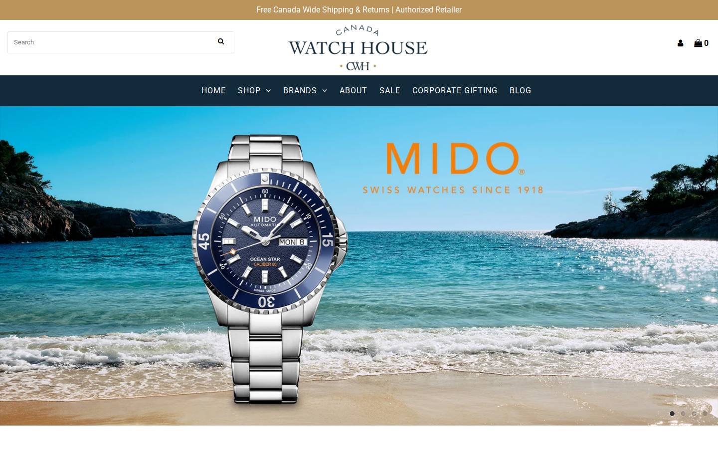 Canadawatchhouse homepage screenshot
