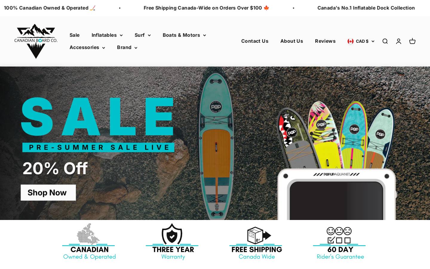 Canadian Board Co. homepage screenshot