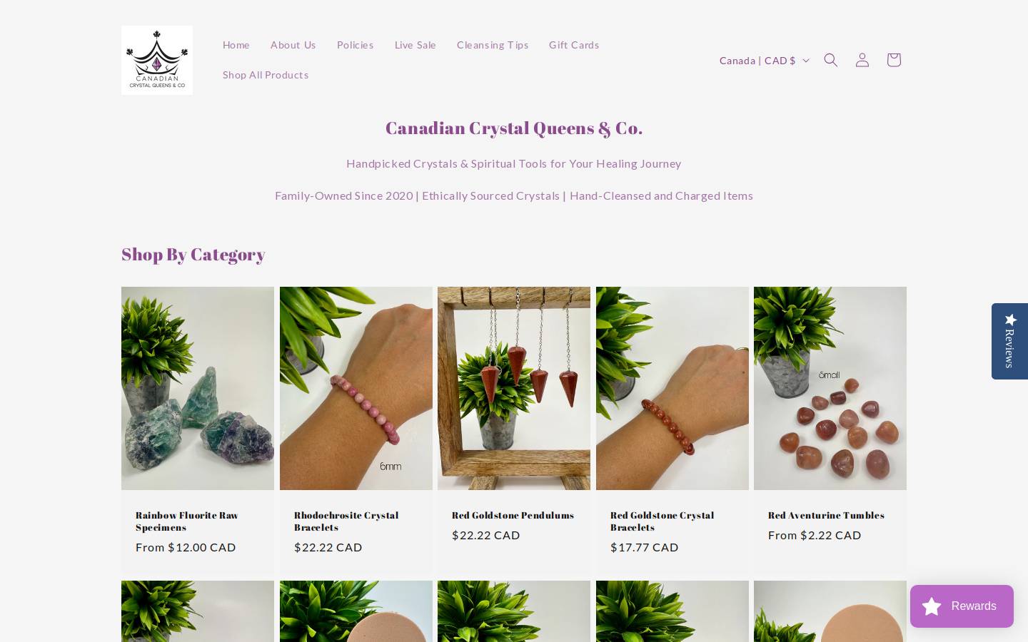 canadiancrystalqueens.ca homepage screenshot