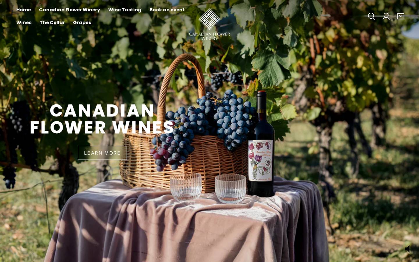 canadianflowerwinery.com homepage screenshot