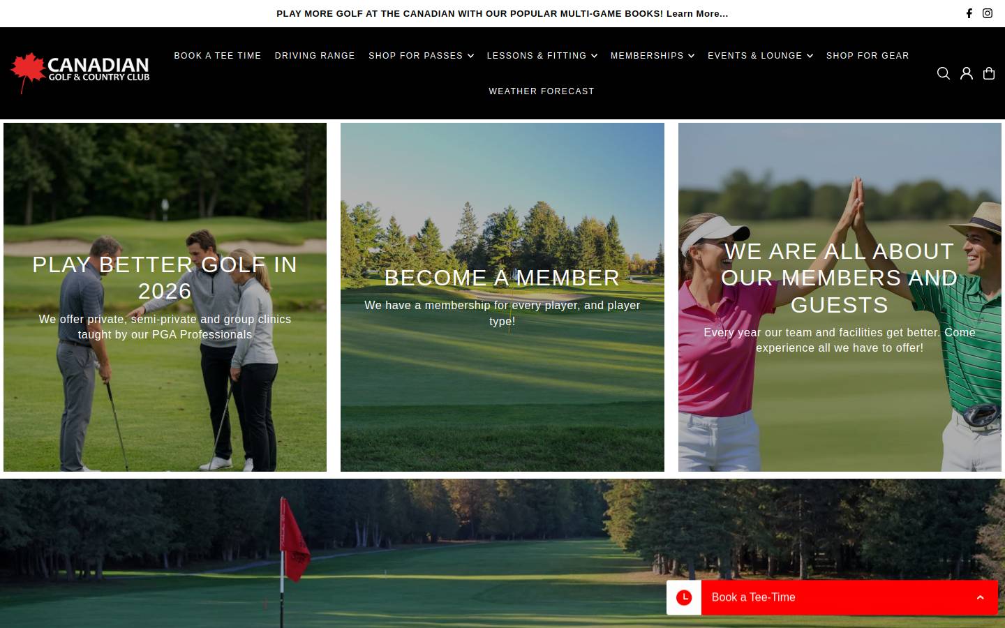 canadiangolfclub.com homepage screenshot