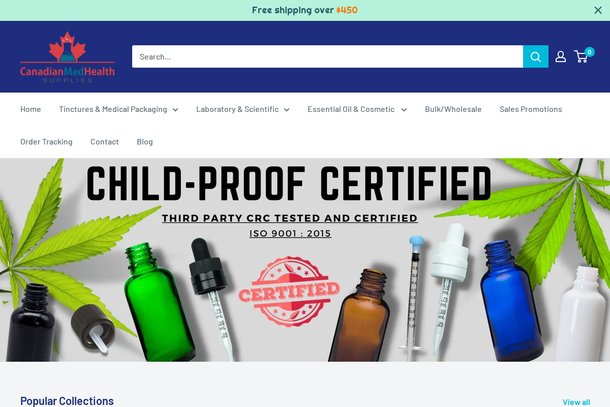 Laboratory, Medical, Essential Oil Supplies homepage screenshot