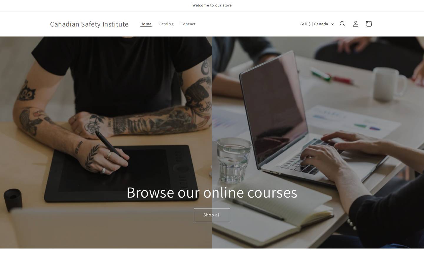 canadiansafetyinstitute.com homepage screenshot