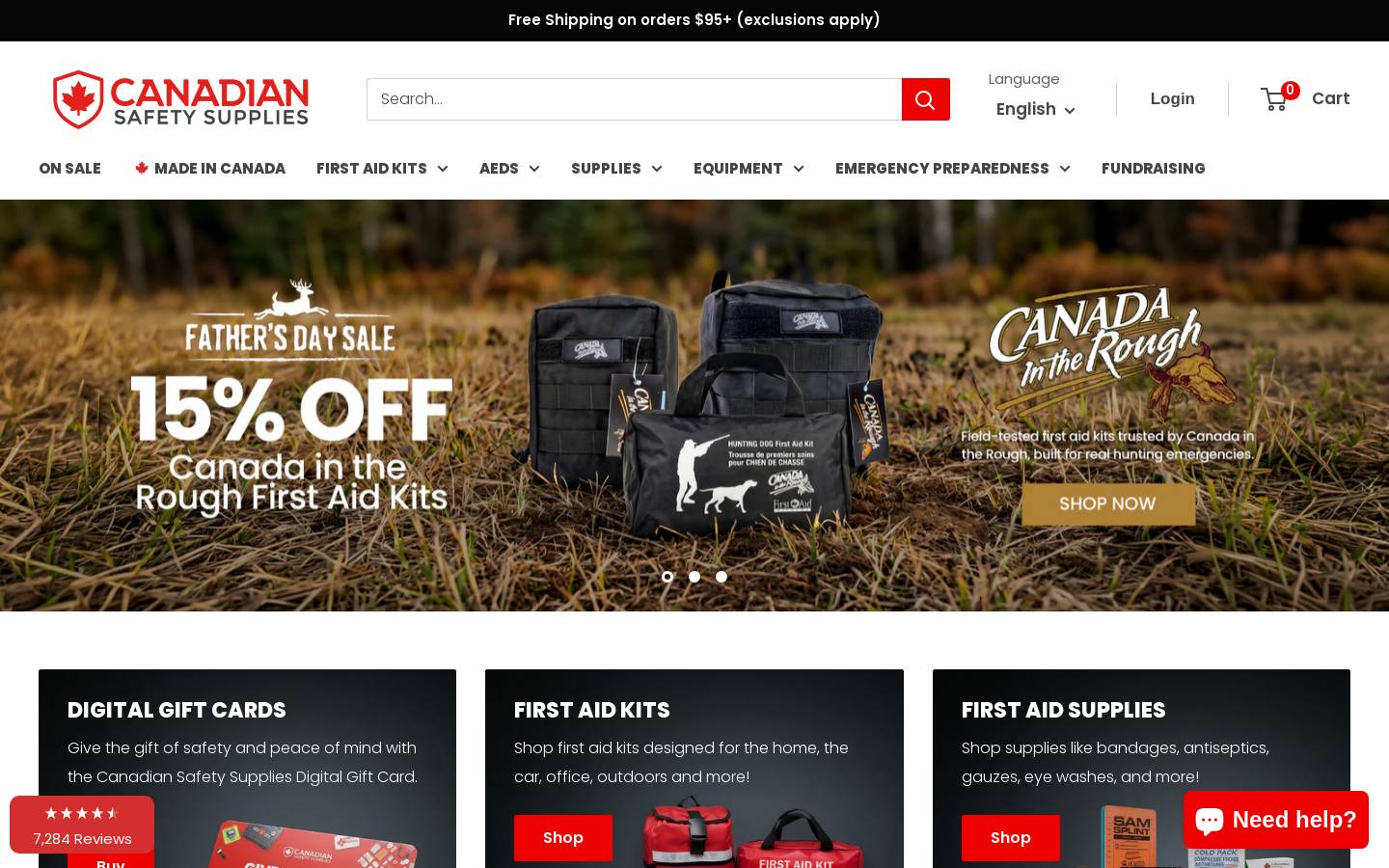 Canadian Safety Supplies homepage screenshot