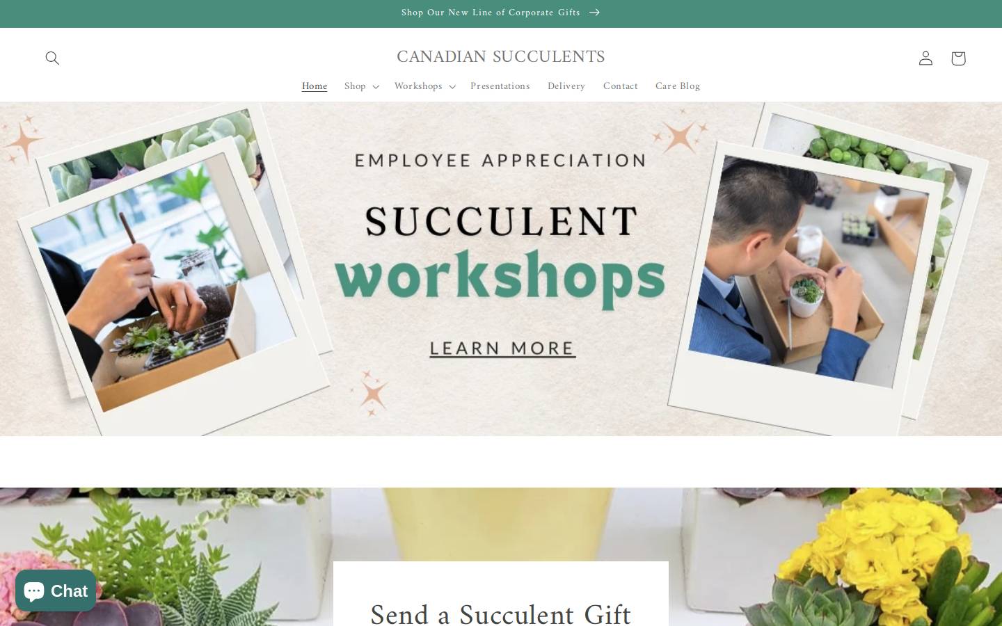 canadiansucculents.net homepage screenshot