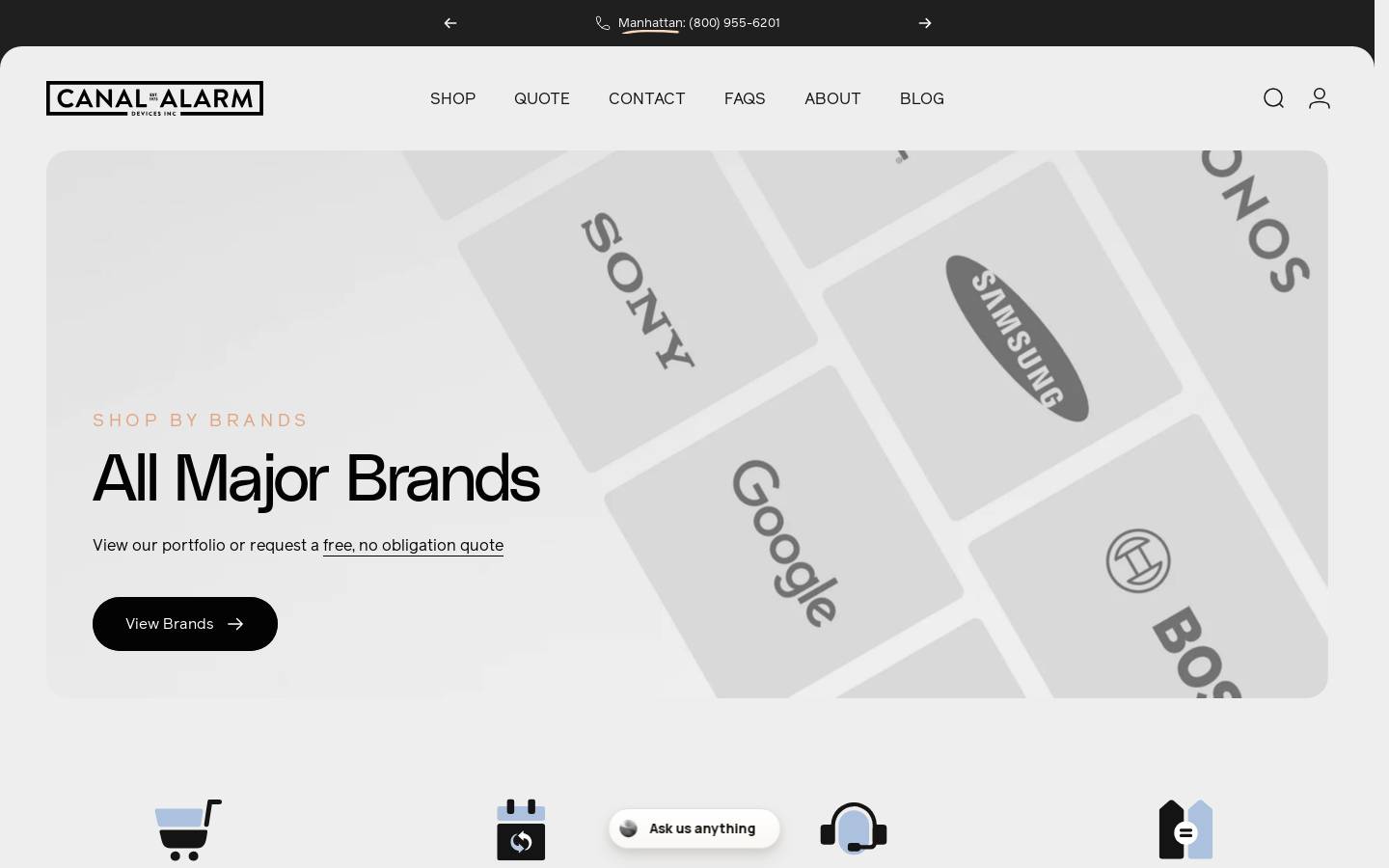 Canalalarm homepage screenshot