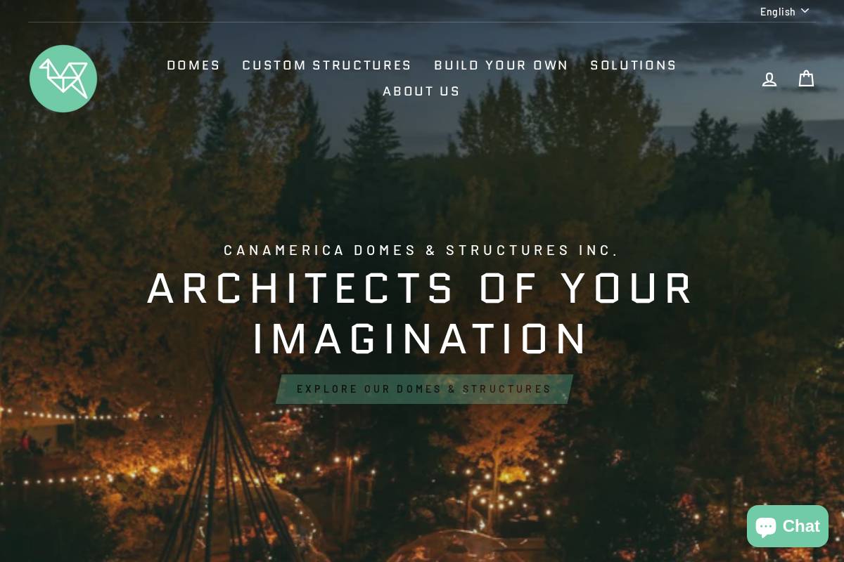 canamdomes.com homepage screenshot