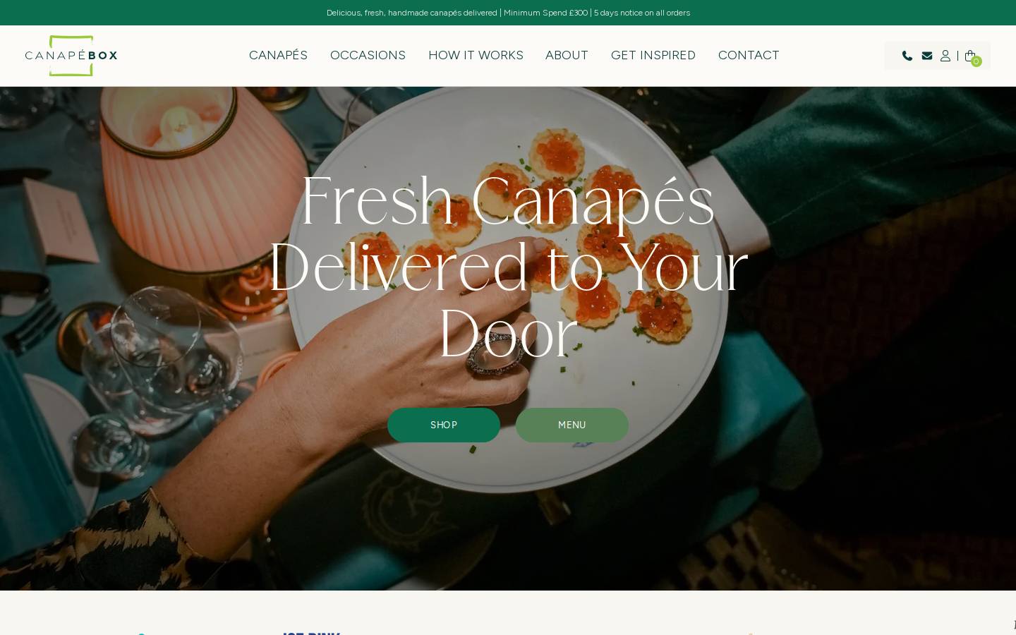 Canapebox homepage screenshot