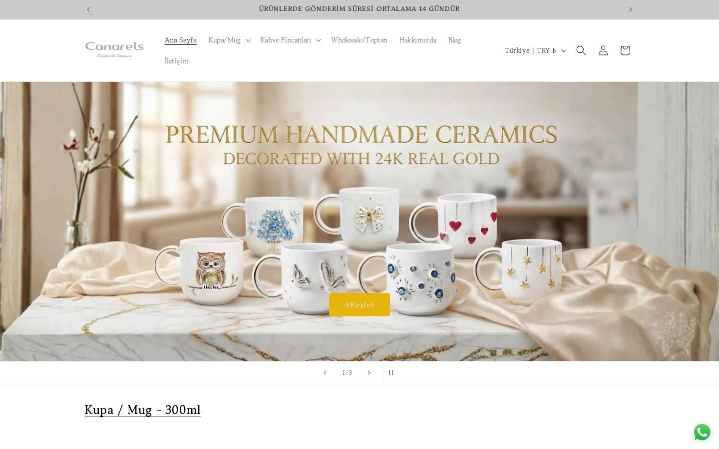 canarels.com homepage screenshot