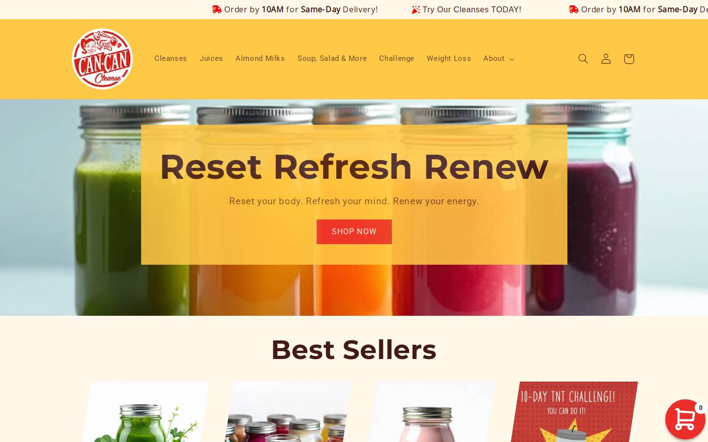 cancancleanse.com homepage screenshot