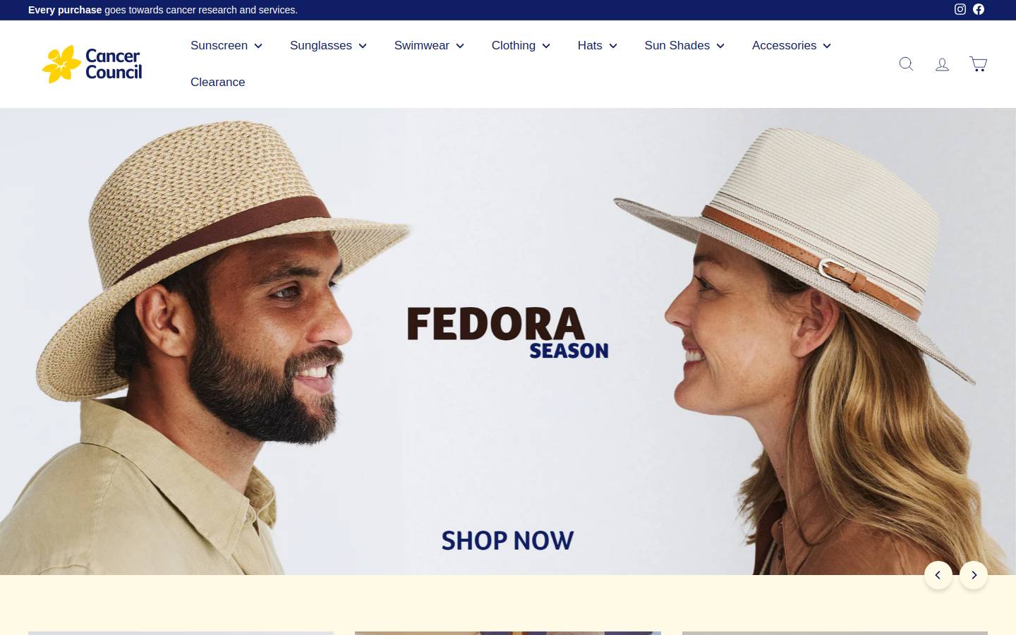 cancercouncilshop.org.au homepage screenshot