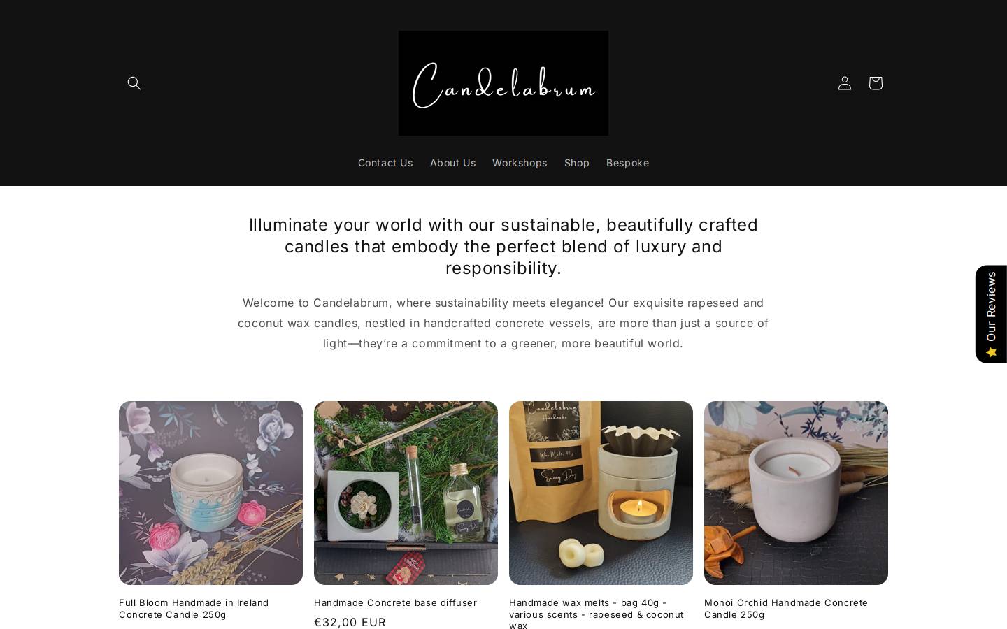 candelabrum.ie homepage screenshot