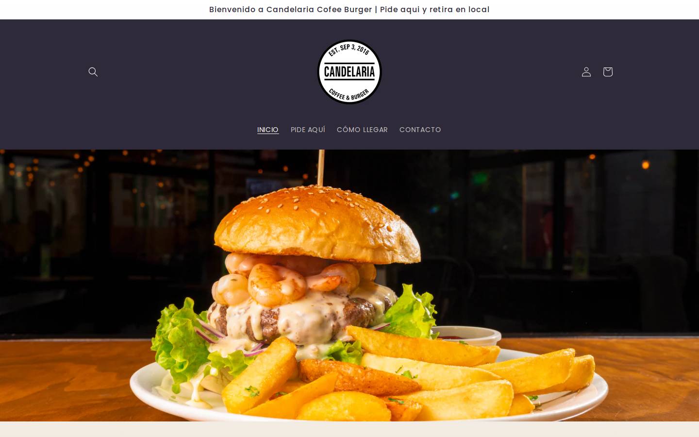 candelariacoffeebistro.cl homepage screenshot